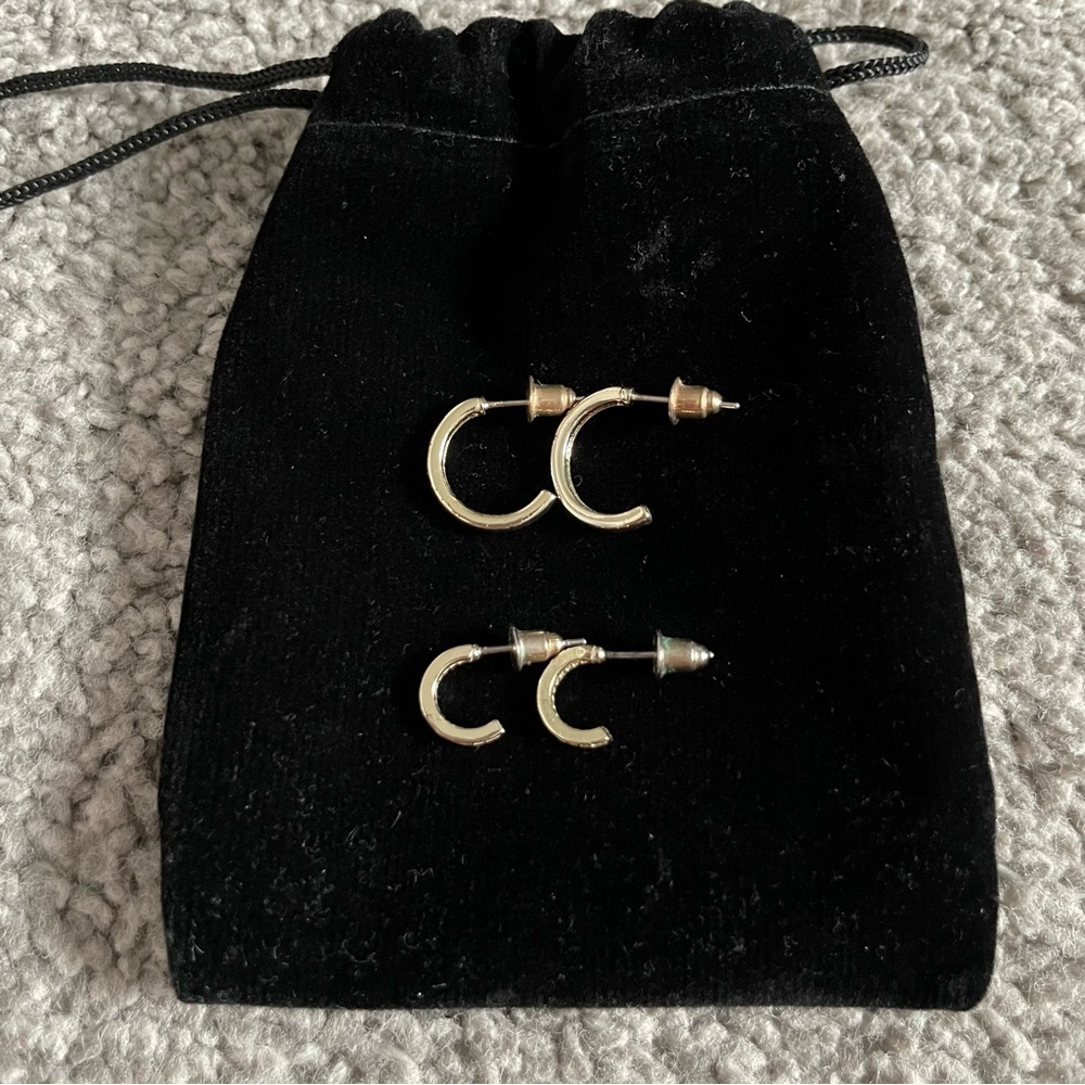 3/$45 Gold Plated Mini Hoop set - Picture 2 of 4